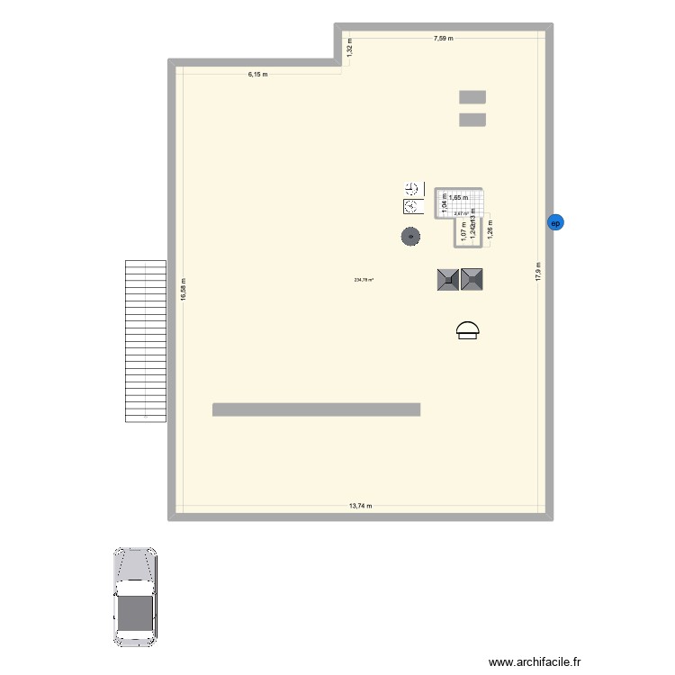 villa toiture DAM. Plan de 0 pièce et 0 m2