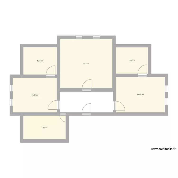 appartement platta 4&egrave;me. Plan de 6  et 68 m²