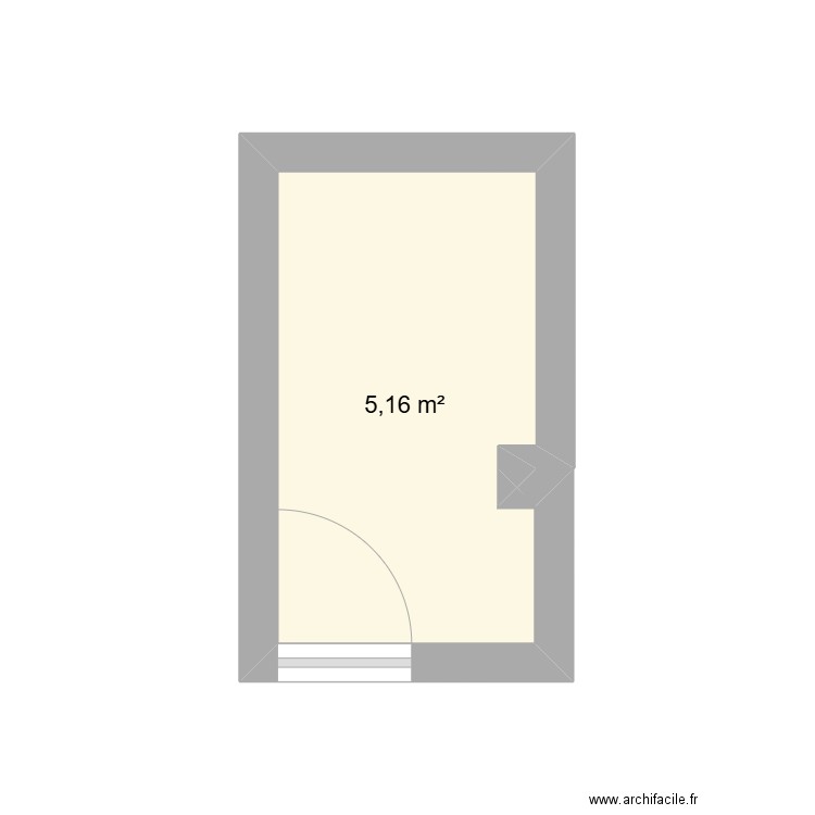 Réserve 7. Plan de 1 pièce et 5 m2