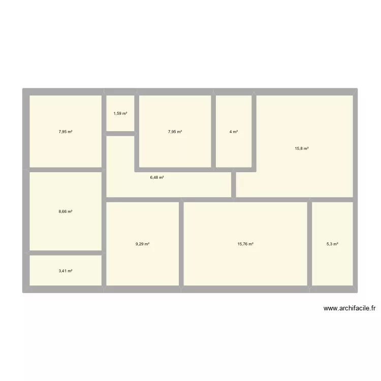 Fondation A. Plan de 11 Pièces et 86 m² Fondation A. Plan de 11 Pièces et 86 m²
