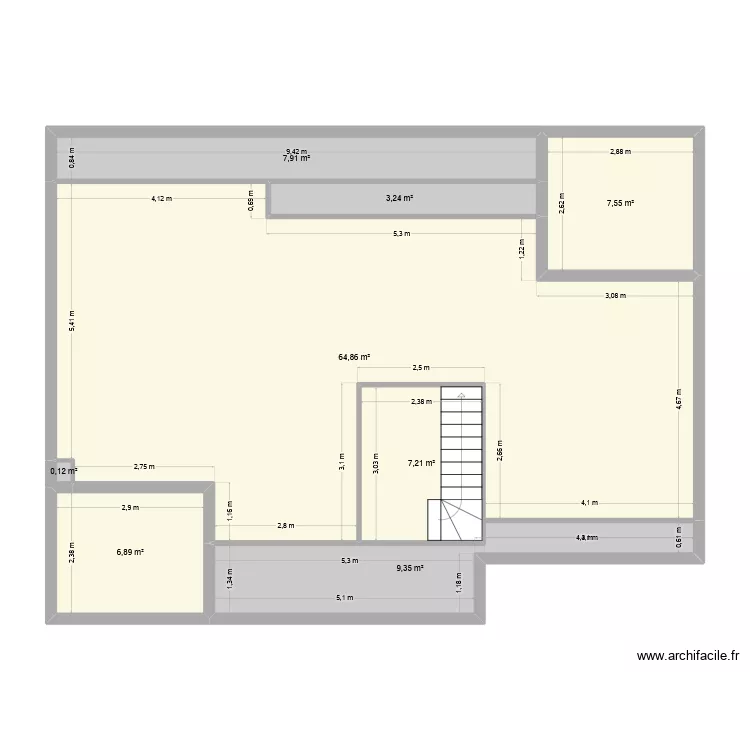 Projet etage v3. Plan de 8 et 107 m² Projet etage v3. Plan de 8 et 107 m²