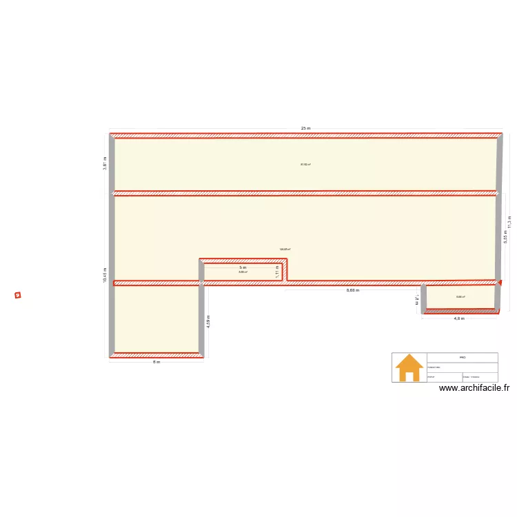 POPUP. Plan de 4  et 241 m²