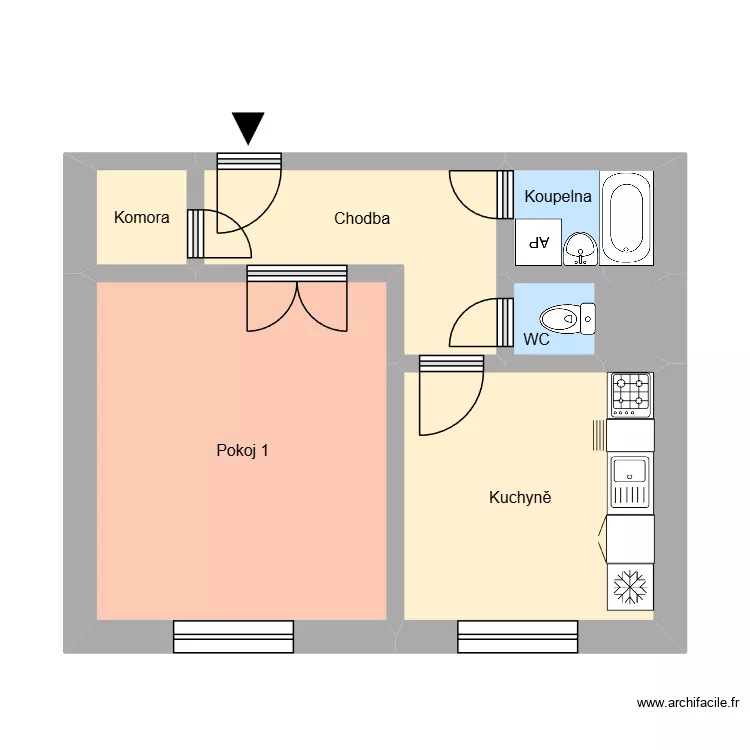 Hornick&aacute; 654, byt 2. Plan de 11 pièces et 158 m²