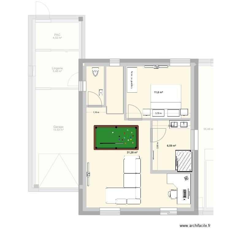 Maison Saône 1. Plan de 14 pièces et 280 m2