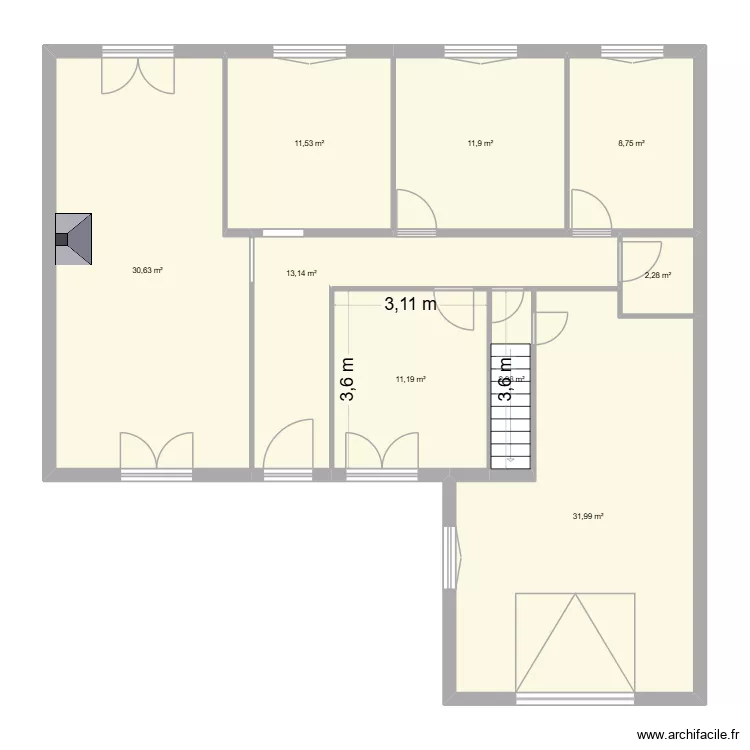 ROYAN VI. Plan de 9  et 124 m²