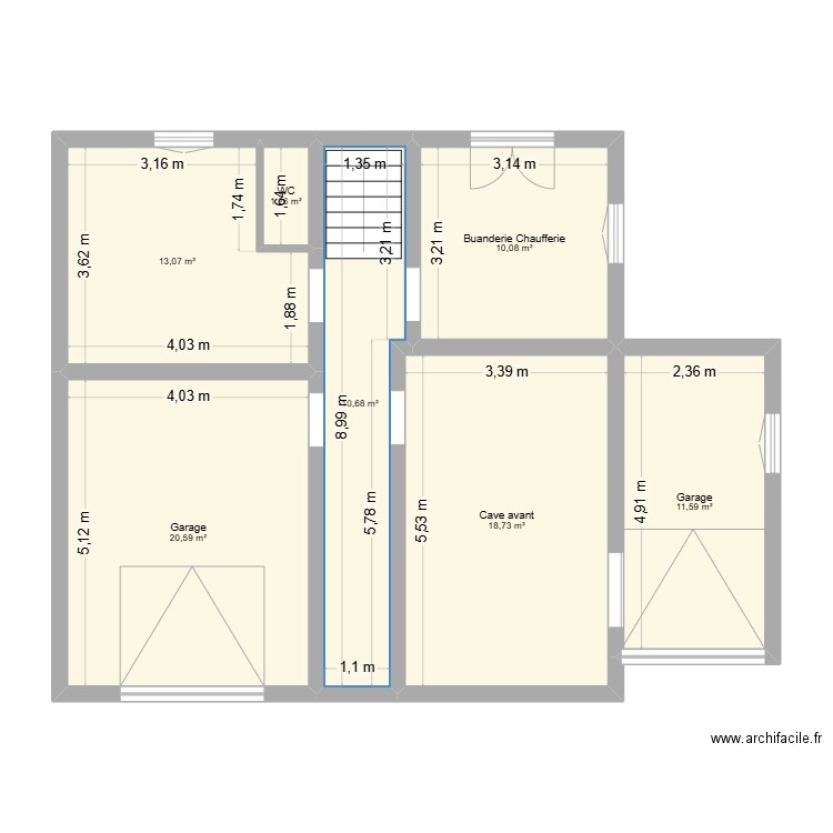 ANTHEAUME. Plan de 19 pièces et 247 m2