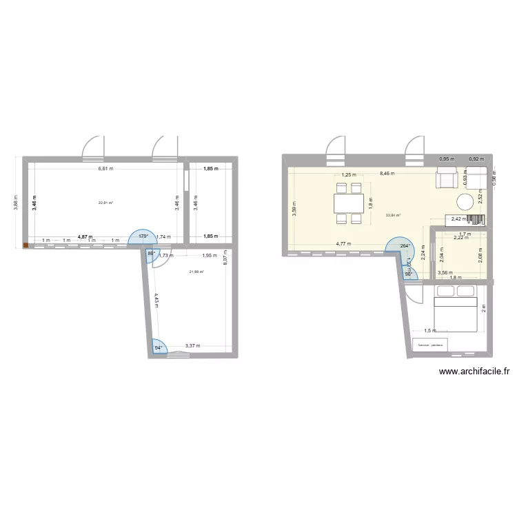 extension3. Plan de 3 Pièces et 79 m² extension3. Plan de 3 Pièces et 79 m²