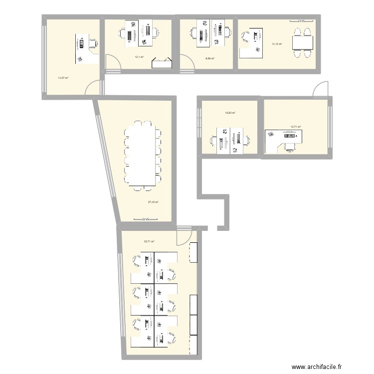 jc2. Plan de 8 pièces et 134 m2