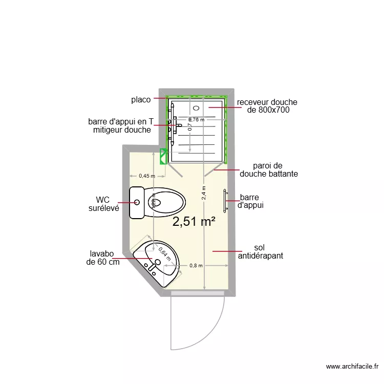le dily annick. Plan de 1 et 3 m² le dily annick. Plan de 1 et 3 m²