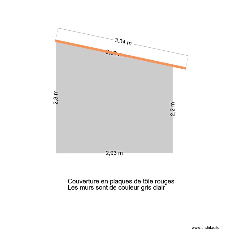 DP4 - Plan de côté abri de jardin parking (face sud). Plan de 0 pièce et 0 m2