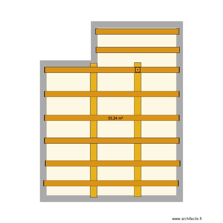 ma poutre. Plan de 1 pièce et 33 m2