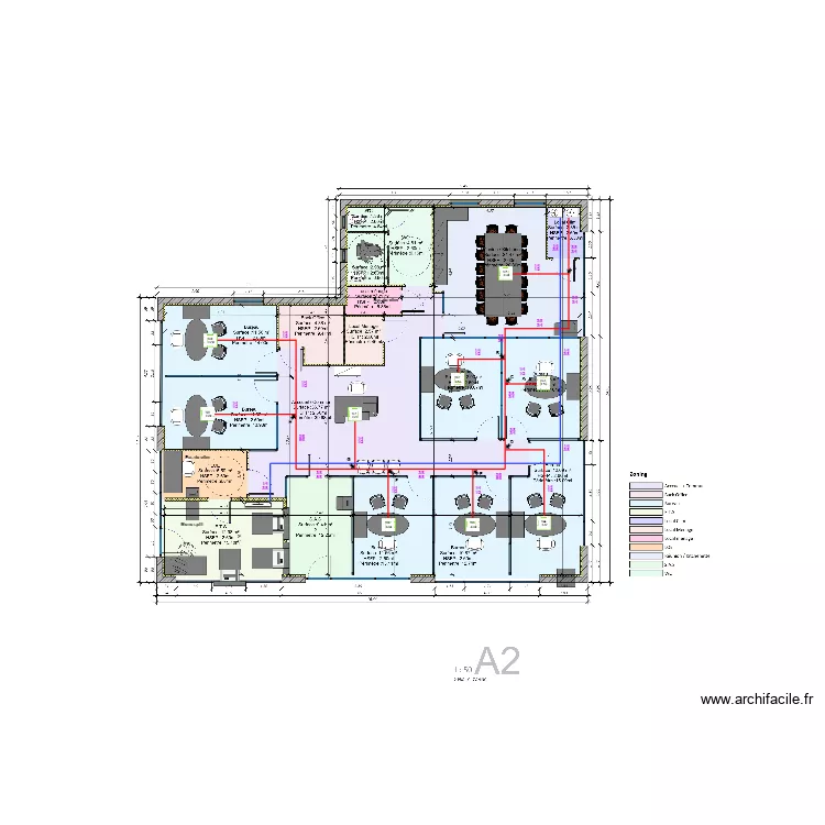 Caisse d'epargne Veauche. Plan de 