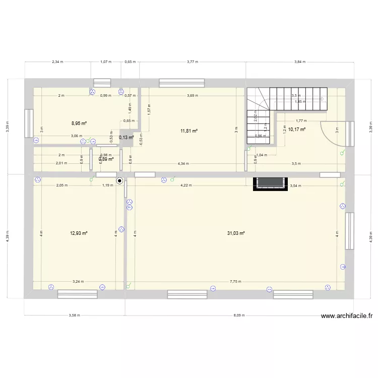 RDC. Plan de 0 pièce et 0 m2