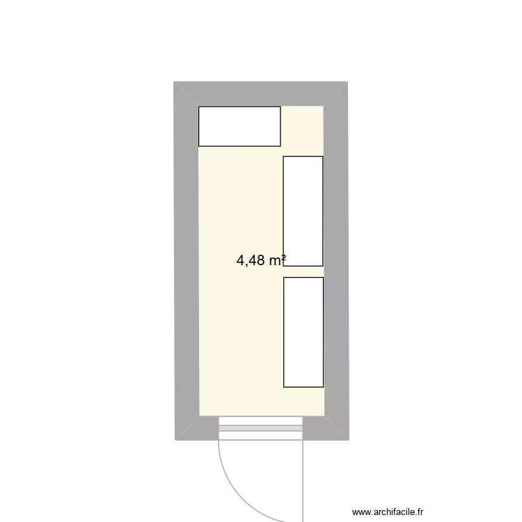 Stock batteries. Plan de 1 Pièce et 4 m² Stock batteries. Plan de 1 Pièce et 4 m²