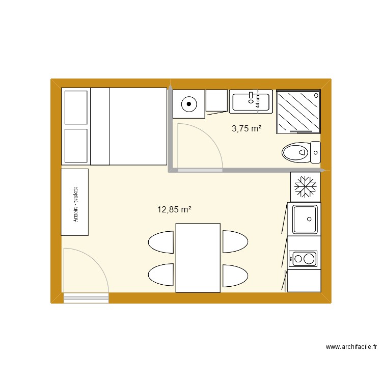 chalet. Plan de 0 pièce et 0 m2