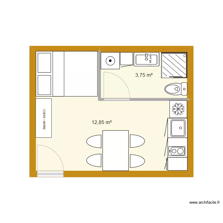 chalet. Plan de 