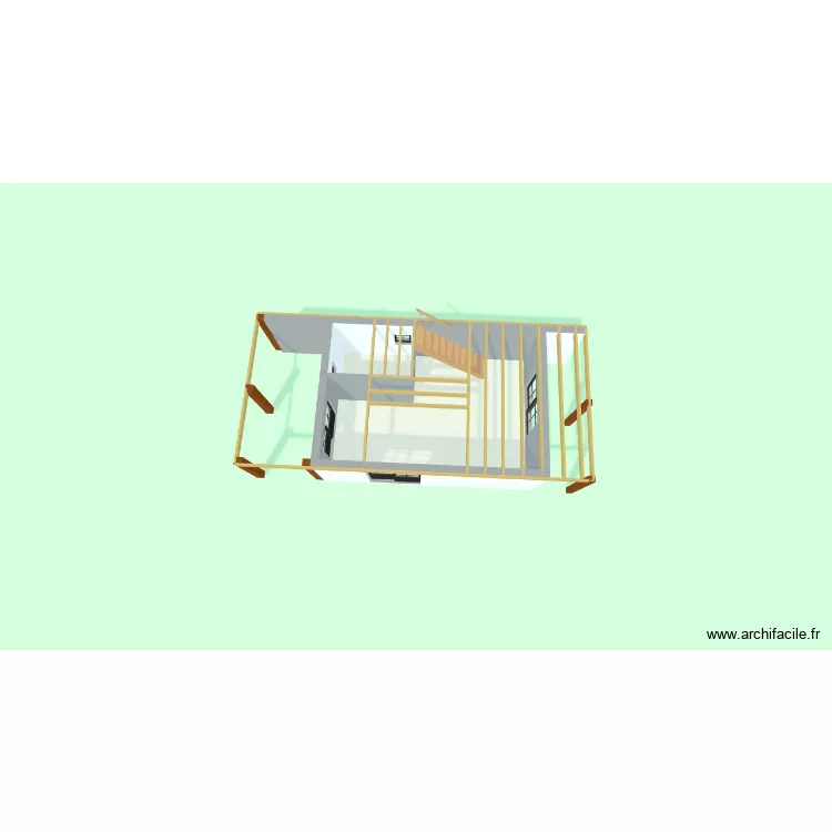 CABANE PORTEL. Plan de 4  et 101 m²