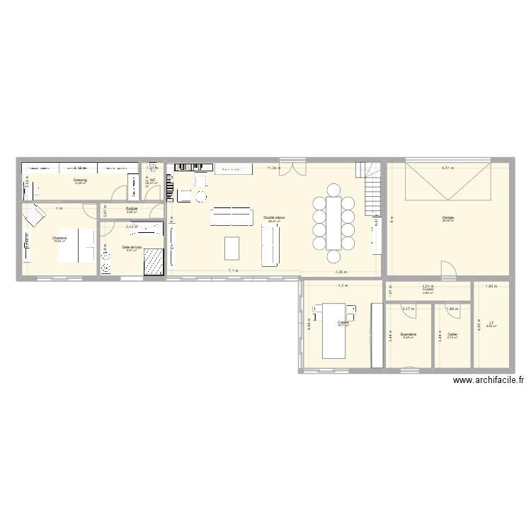 LeGuern1. Plan de 12 pièces et 200 m2
