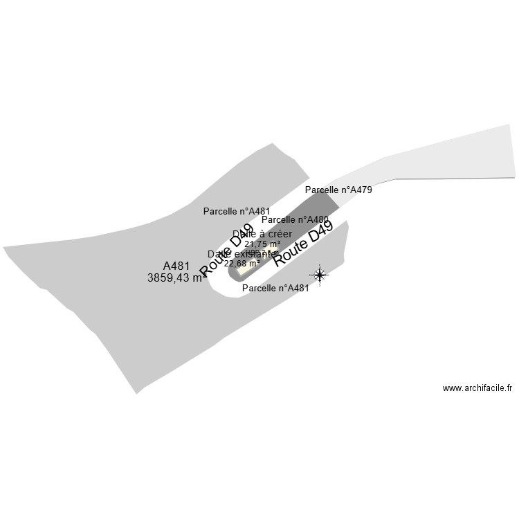 ALTA PAV V2. Plan de 2 pièces et 44 m2