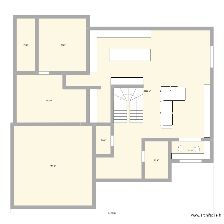 dsl. Plan de 8 pièces et 196 m2
