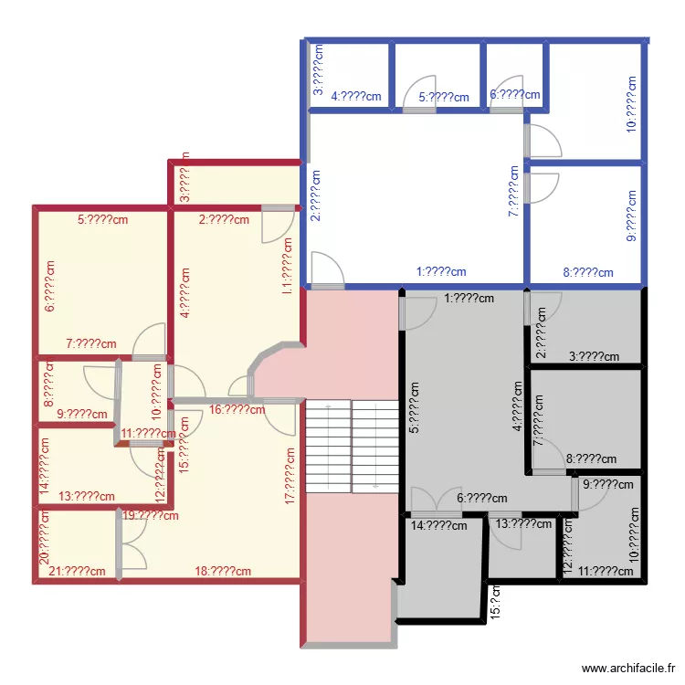 Appartement III tous. Plan de 18 pièces et 175 m²