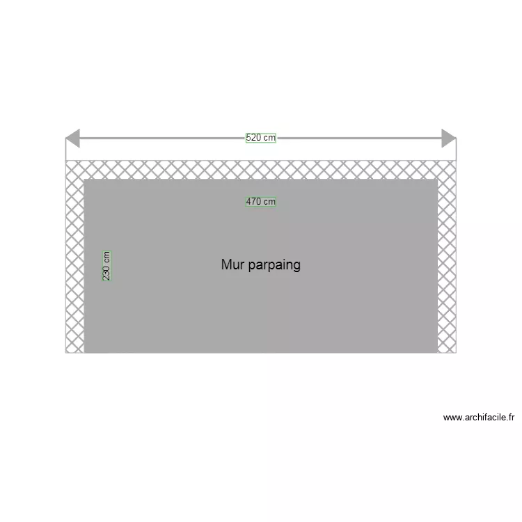 Fa&ccedil;ade cote lateraux Garage e voisine. Plan de 