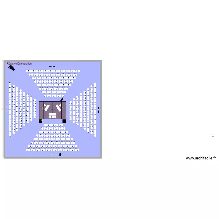 Ambass sc&egrave;ne centrale. Plan de 