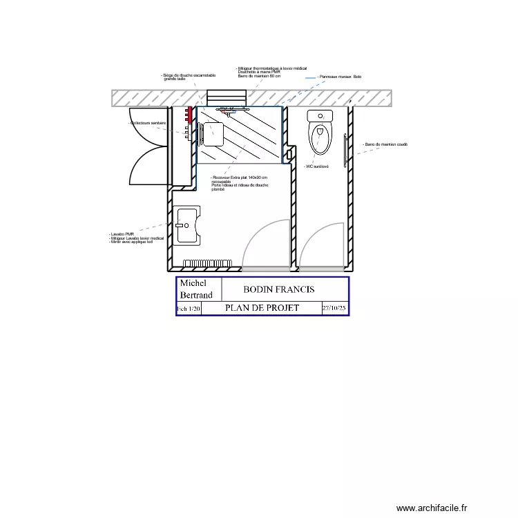 GODIN Francis Projet. Plan de 