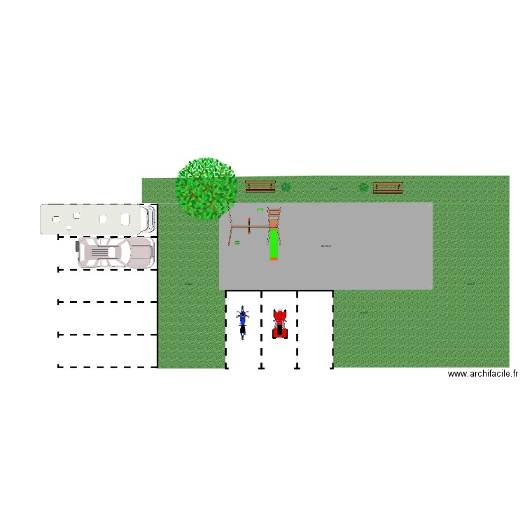 Gabriel. Plan de 1 pièce et 66 m2