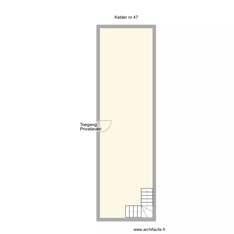 Kelder Carrefour. Plan de 1 Pièce et 49 m² Kelder Carrefour. Plan de 1 Pièce et 49 m²