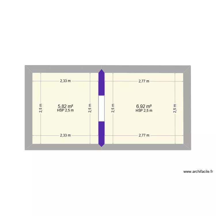 Mess-Home. Plan de 2 pièces et 13 m²