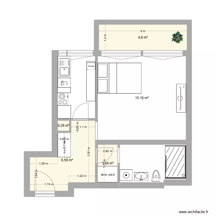 Patricia Versailles 2. Plan de 5 pièces et 28 m² Patricia Versailles 2. Plan de 5 pièces et 28 m²