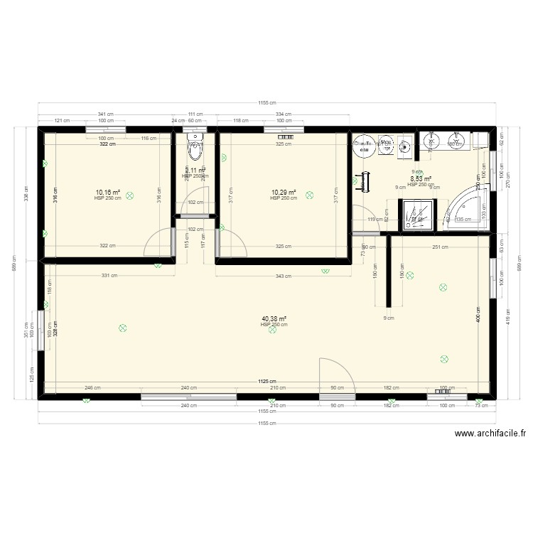 F3 -sans mobilier. Plan de 0 pièce et 0 m2