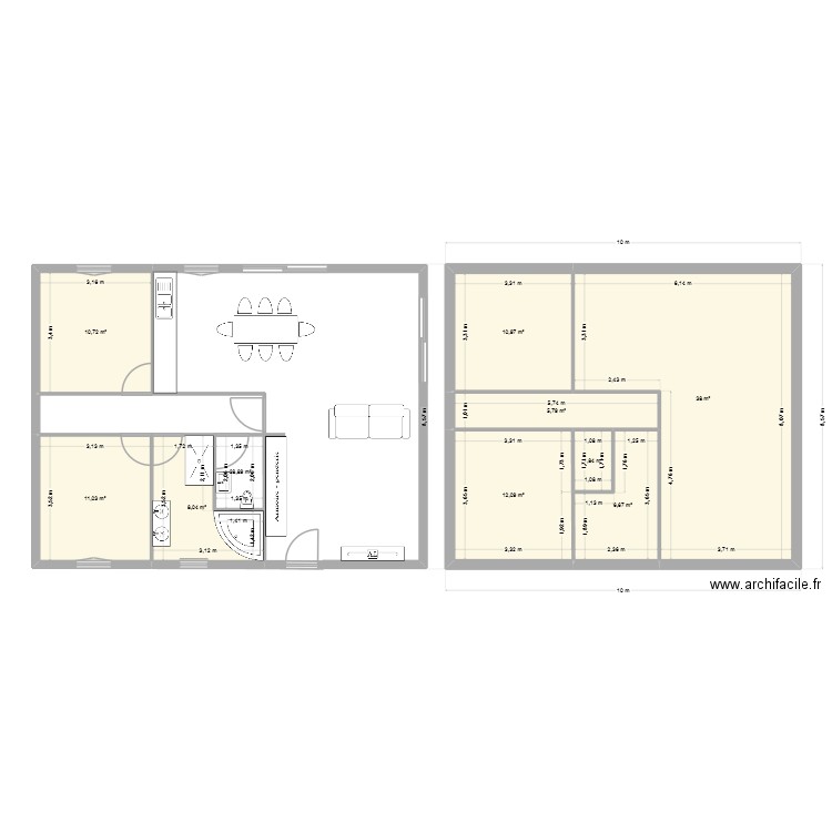 my home. Plan de 10 pièces et 108 m2
