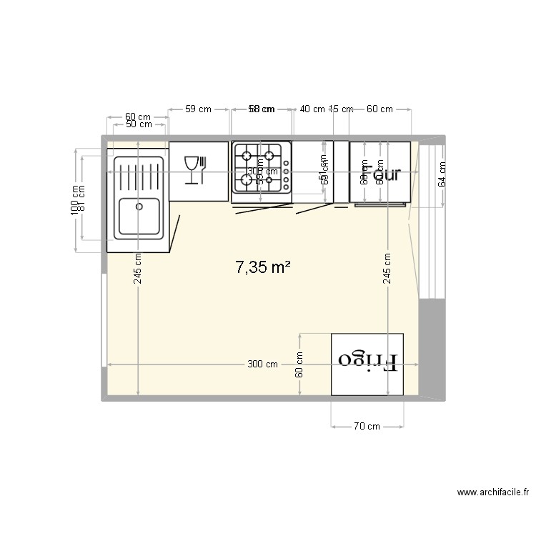 cuisine Valérie lot 1. Plan de 0 pièce et 0 m2