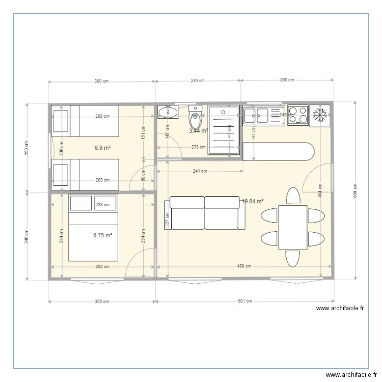 studio1. Plan de 0 pièce et 0 m2