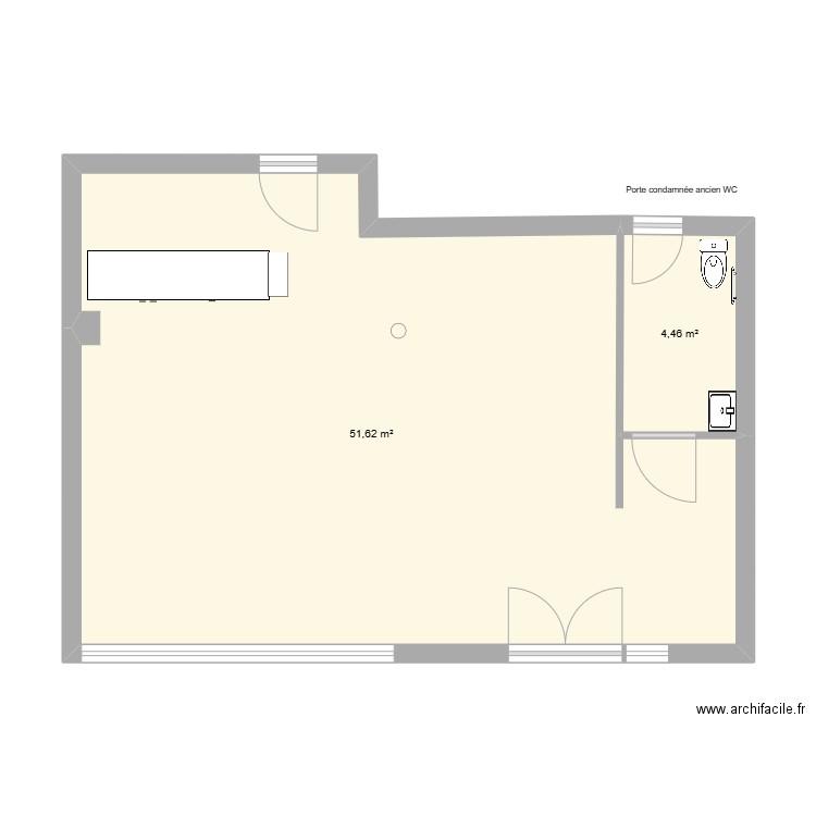 JARDIN DES THES ok. Plan de 2 pièces et 56 m2