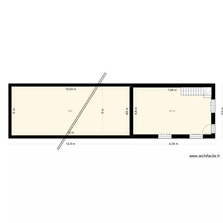 Plan projet Canard sous-sol. Plan de 