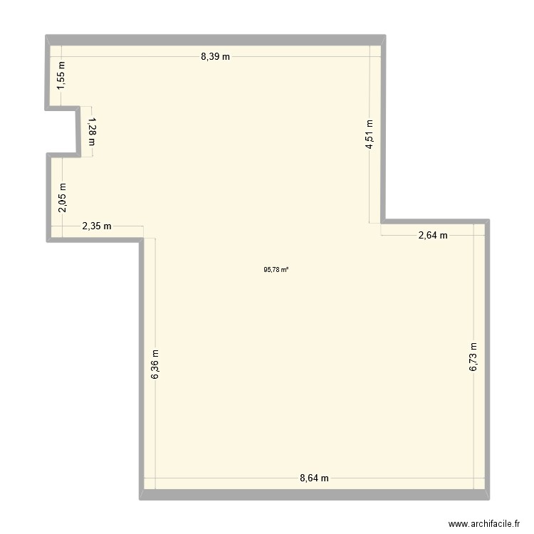 labo E1 walid. Plan de 1 pièce et 96 m2