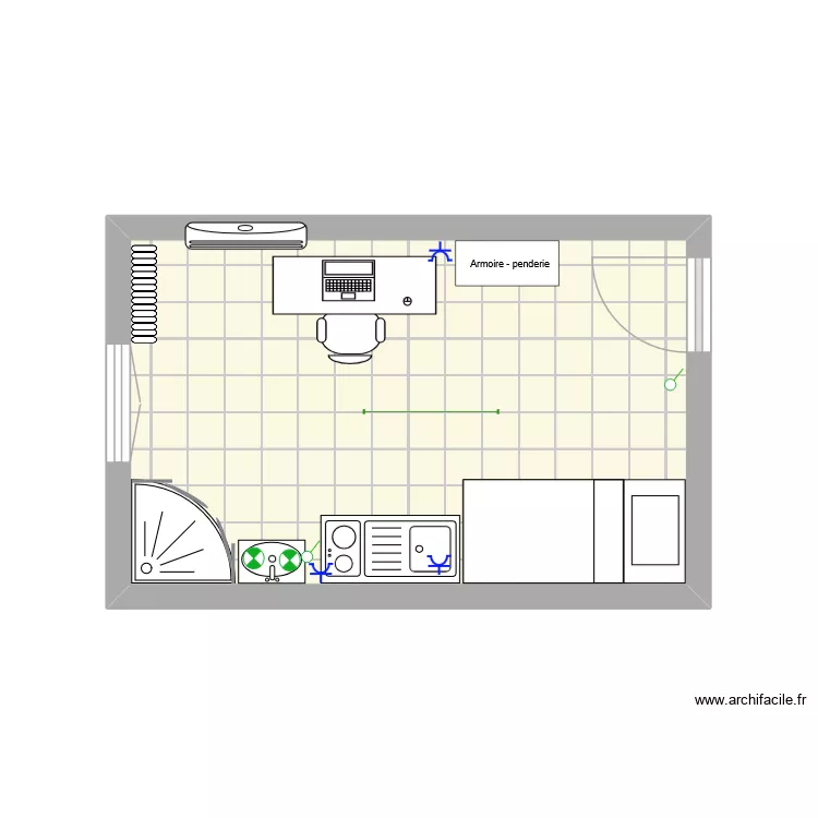 KOT10. Plan de 1  et 14 m²