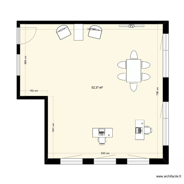 Agence Morbier 2026. Plan de 1  et 52 m²