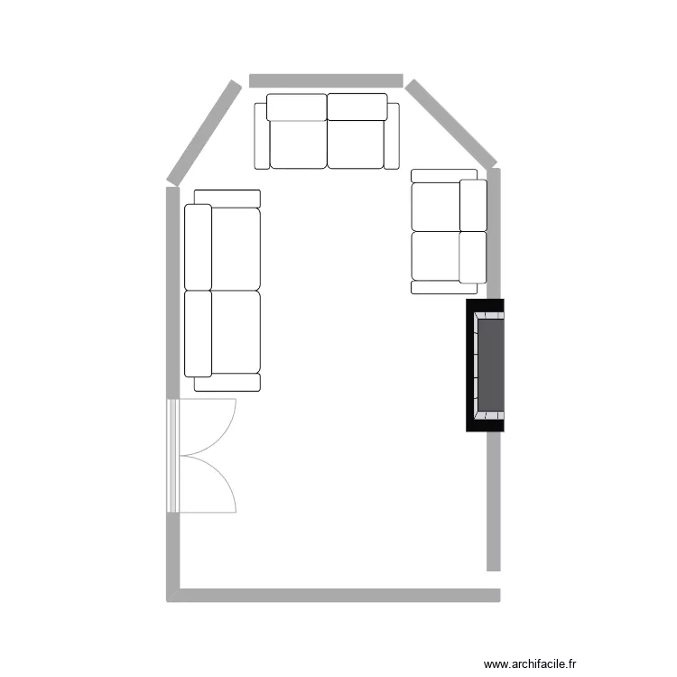 Maison salon. Plan de 