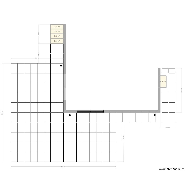 LAURE. Plan de 5 pièces et 3 m2