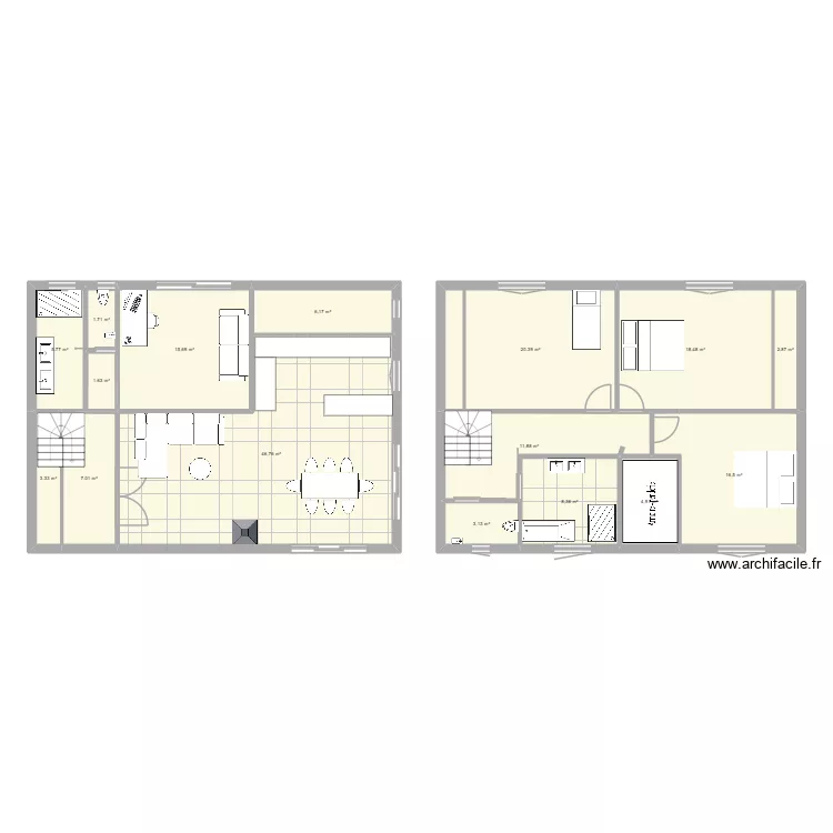 maison 2 180m². Plan de 16 et 175 m² maison 2 180m². Plan de 16 et 175 m²