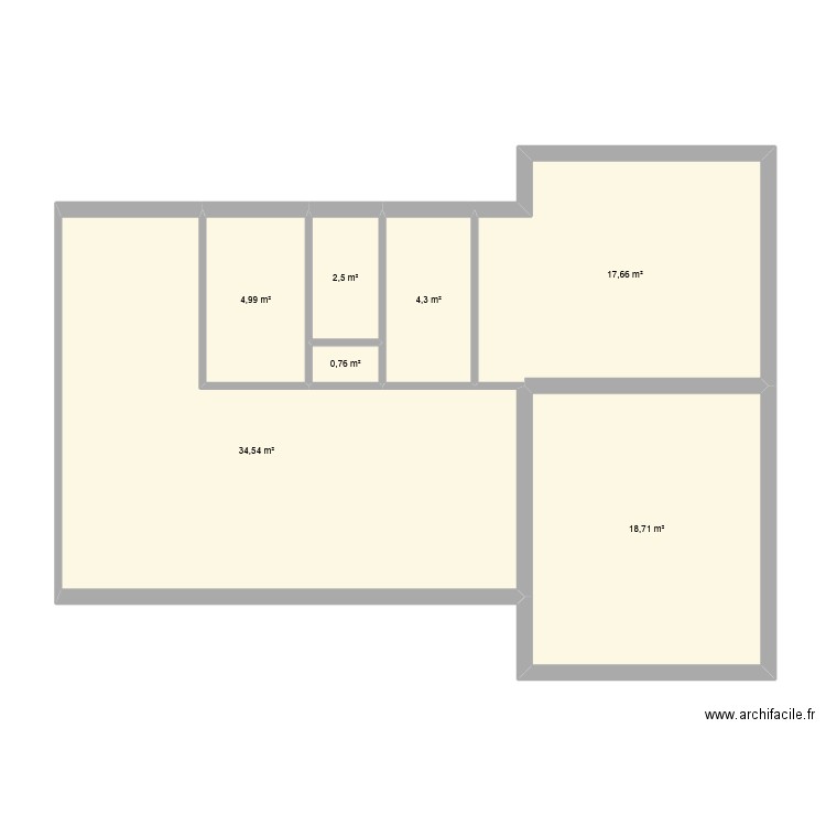 plan la moreliere. Plan de 7 pièces et 83 m2