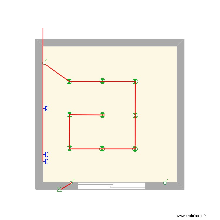 Salon 1. Plan de 1 pièce et 23 m2