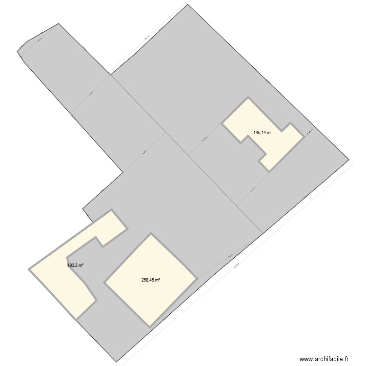 Terrain Dupuy ossato. Plan de 3 pièces et 597 m2