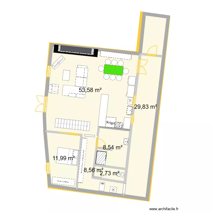 Maison Gite. Plan de 