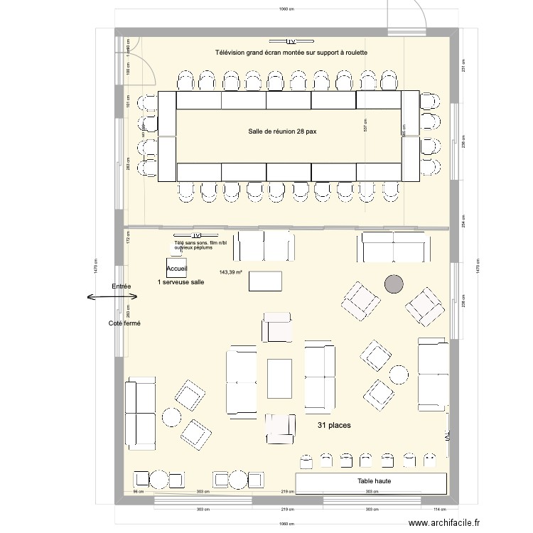 Hotel Ivato salle conf B. Plan de 0 pièce et 0 m2