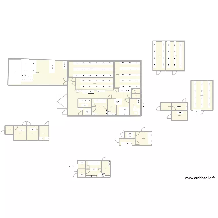 cras2. Plan de 29 pièces et 455 m²